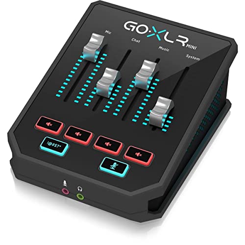 GoXLR MINI (TC Helicon) Mixer with USB/Audio Interface and Midas Preamp - GoXLR Mini