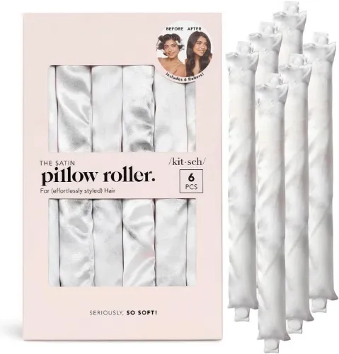 Kitsch Satin Pillow Rollers - Soft Hair Curlers for Sleep 