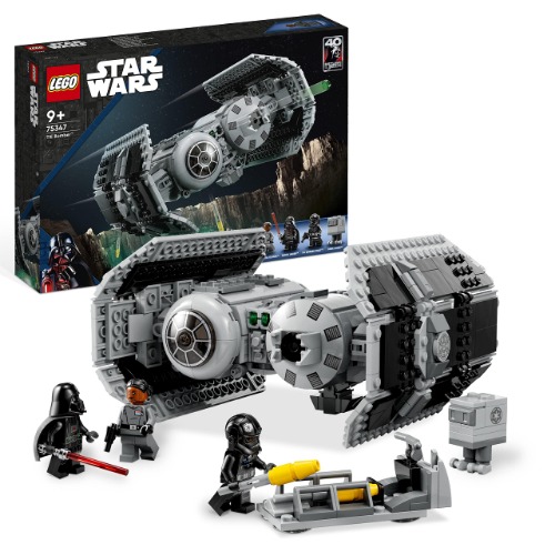 LEGO 75347 Star Wars TIE Bomber Model Building Kit, Starfighter with Gonk Droid Figure & Darth Vader Minifgure with a Lightsaber, Collectable Gift Idea