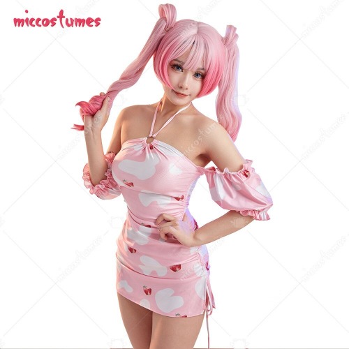 Miccostumes pink cow dress!