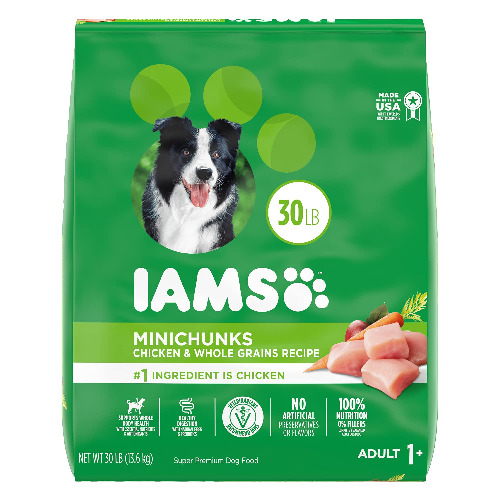 Iams Minichunks Adult Dry Dog Food, Chicken - Dry Food 30 Pound (Pack of 1)
