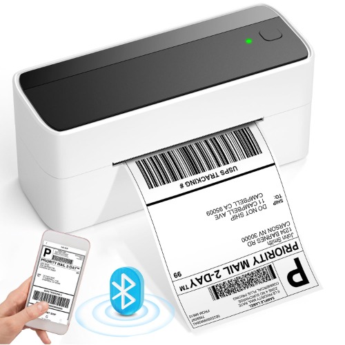 Phomemo Bluetooth labelprinter, labelprinter, 4 x 6 thermische printer, DHL, verzendlabelprinter, voor verzendpakketten, compatibel met Ebay, Amazon, Etsy, Ups, Wish, Shopify, Zalando, Otto, DHL - Zwart-wit