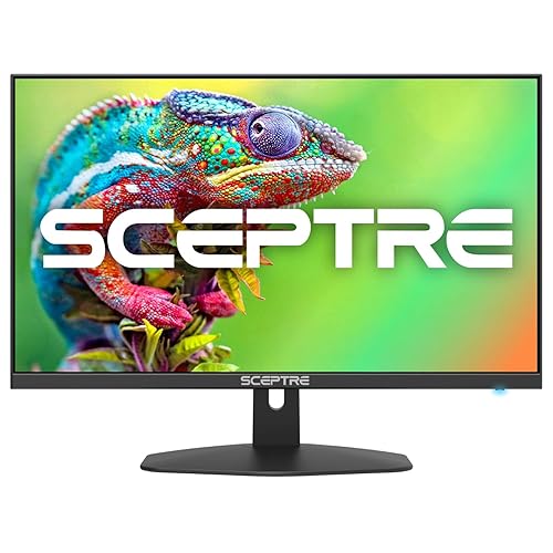 Sceptre New 24-inch Gaming Monitor 100Hz 1ms DisplayPort HDMI x2 100% sRGB AMD FreeSync Build-in Speakers, Eye Care Frameless Machine Black 2024 (E248W-FW100T) - 24" Gaming 100Hz DP HDMI