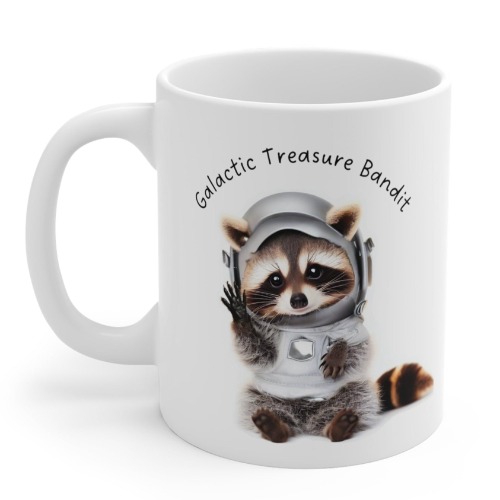Cute Raccoon Galactic Treasure Bandit Mug - 11oz