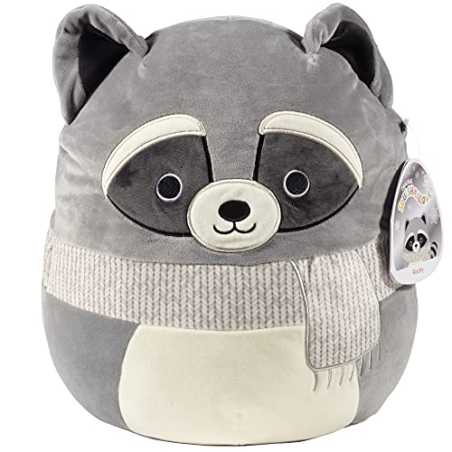 Squishmallows 12" Rocky The Raccoon - Officially Licensed Kellytoy Plush - Collectible Soft & Squishy Raccoon Stuffed Animal Toy - Gift for Kids, Girls & Boys - 12 Inch - Squishmallows