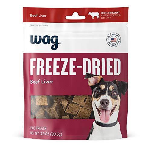 Amazon Brand - Wag Freeze-Dried Raw Single Ingredient Dog Treats, Beef Liver, 3.3 Ounce (Pack of 1) - Beef Liver