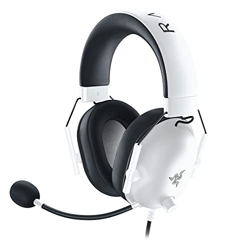 Razer BlackShark V2 X Gaming Headset: 7.1 Surround Sound - 50mm Drivers - Memory Foam Cushion - for PC, PS4, PS5, Switch, Xbox One, Xbox Series X|S, Mobile - 3.5mm Audio Jack – White - White - Headset Only - 3.5mm