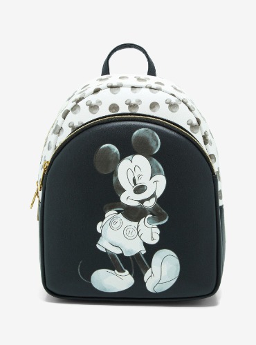 Loungefly Disney Mickey Mouse Black & White Icon Mini Backpack