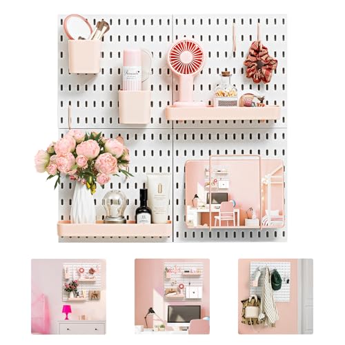 VUSIGN Pegboard Combination Wall Organizer Kit/ pink