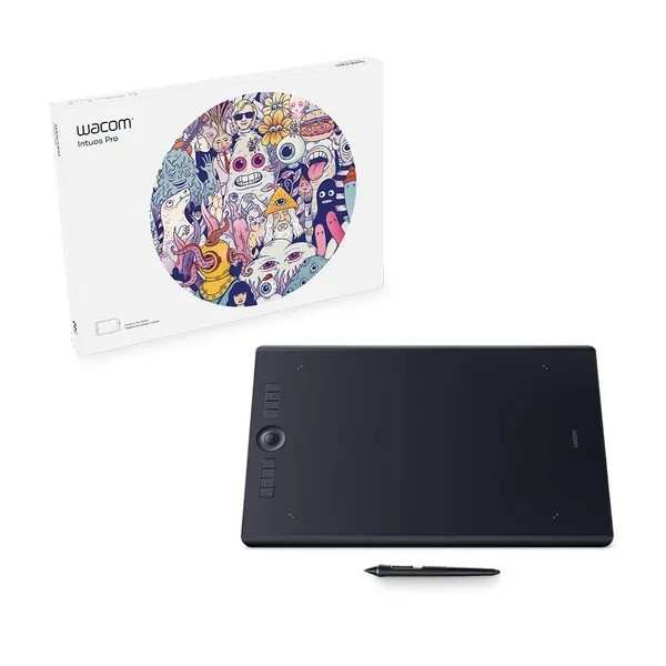 Wacom PTH860 Intuos Pro Digital Graphic Drawing Tablet for Mac or PC, Large, New Model, Black - Large Regular