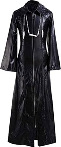 Adult Kingdom Costume Hearts XIII Remind Nobody Cosplay Uniform Robe Xemnas Cloak Halloween Outfit Long Leather Hoodie Coat