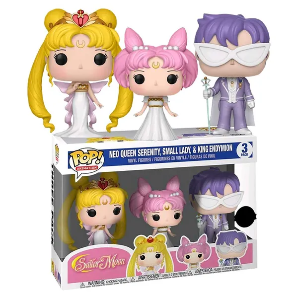 Funko Pop! Animation Sailor MoonExclusive 3 Pack Neo Queen Serenity,Small Lady & King Endymion - 