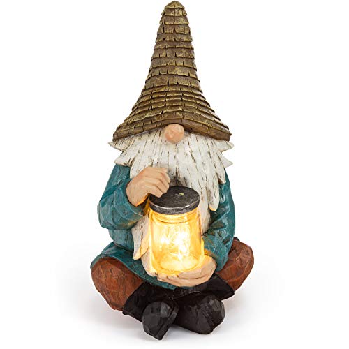 VP Home Firefly Jar Garden Gnomes Yard Gnome Garden Gnome with Solar Light Great Addition for your Garden Solar Powered Garden Gnome Christmas Decorations Gifts for Outside Patio Lawn