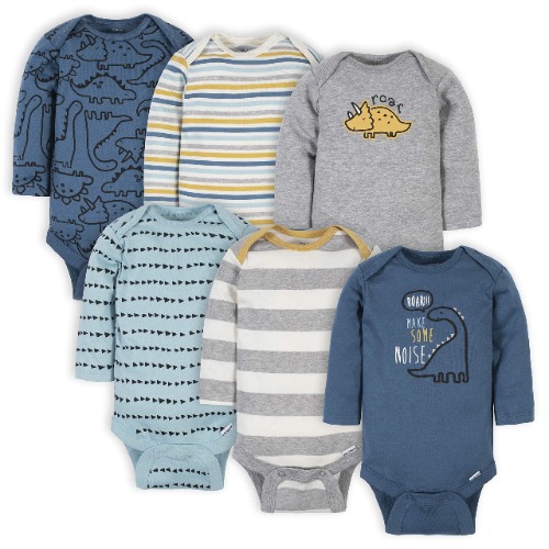 Gerber Baby Boys 6-pack Long-sleeve Onesies Bodysuit