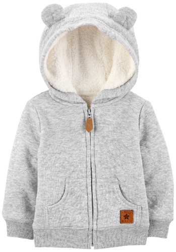 Simple Joys by Carter's Unisex Babies' Hooded Sweater Jacket with Sherpa Lining