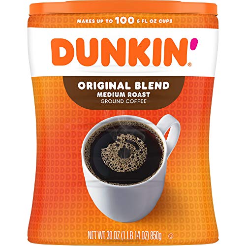 Dunkin' Original Blend Medium Roast Ground Coffee, 30 Ounce - Original Blend - 30 Ounce (Pack of 1)