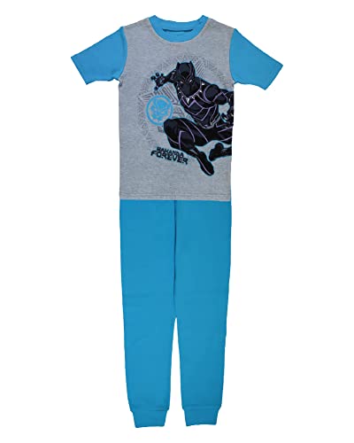 Marvel Boys' 2-Piece Snug-fit Cotton Pajamas Set - 6 - Black Panther