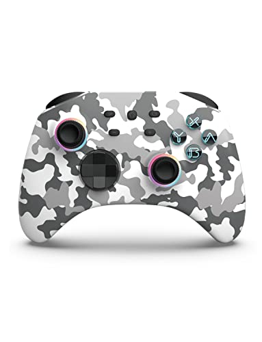 PHNIXGAM Camo Wireless Switch Controller, Compatible with Switch/ Switch Lite/ Switch OLED, for Windows PC IOS 13.4 and above Android 10.0 and above with Cool RGB/ Motion Control/ Vibration/ Turbo