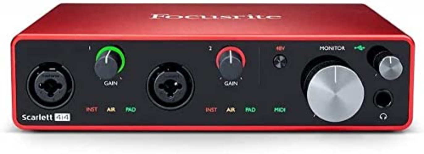 Focusrite Scarlett 4i4 3rd Gen USB Recording Interface - Scarlett 4i4 - 3rd Gen