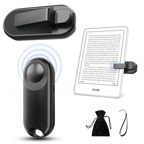 Oresoc RF Remote Control Page Turner for Kindle Paperwhite,Kindle Accessories Remote Photo and Video for E-Book iPhone iPad Android Tablets Reading Novels Comics Remote Control Extenders - black