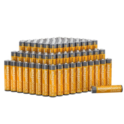 Amazon Basics 100 Pack AAA High-Performance Alkaline Batteries, 10-Year Shelf Life, Easy to Open Value Pack - 100 Count (Pack of 1) $34.99