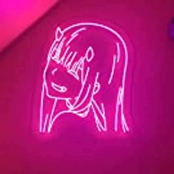 FARNEW Anime Zero Two Visual Neon Sign Light Art Wall Lights Neon Sign Wall Decorations for Beer Bar Club Bedroom Windows Glass Hotel Pub Cafe Birthday Party Gifts