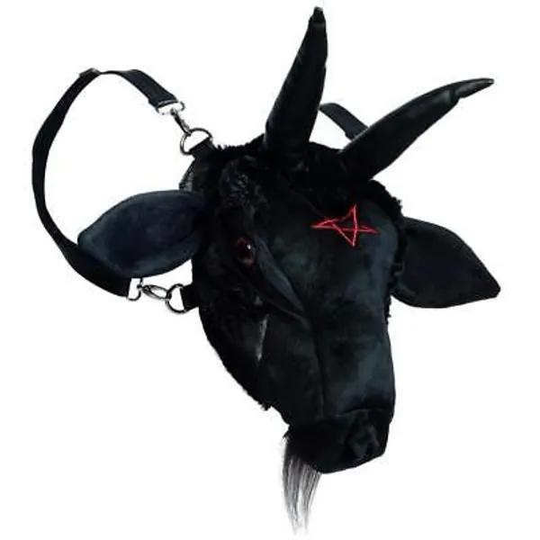 Kreepsville 666 Goat Head Baphomet Gothic Punk Plush Purse Bag Backpack BGGHP  | eBay