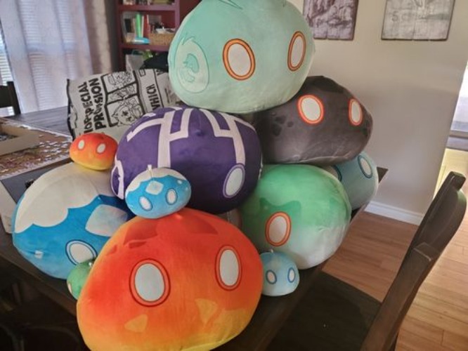 Genshin Slime Plushies (7 Variants, 3 Sizes) - Standard (12″ / 30cm) / Bundle Up - One of Each (Save More!)