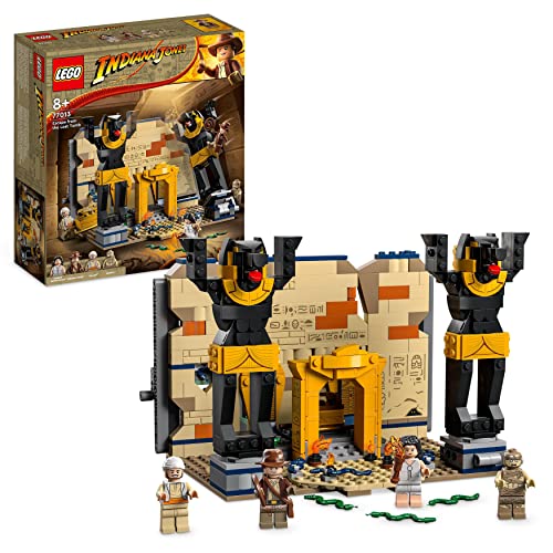 LEGO Indiana Jones Escape from the Lost Tomb Building Toy with Temple and Mummy Minifigure, Raiders of the Lost Ark Set, Birthday Gift Idea for Kids 77013 - Single