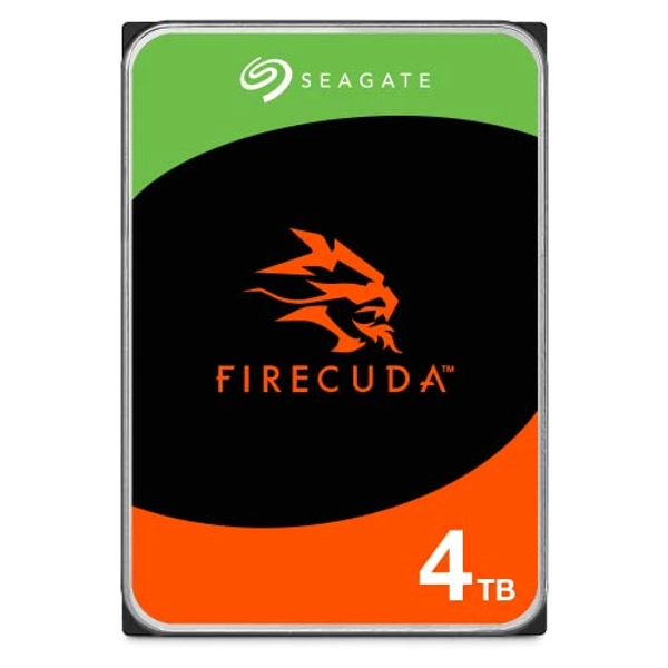Seagate FireCuda HDD, 4 TB, Internal Hard Drive HDD - 3.5 Inch CMR SATA 6 Gb/s 7,200 RPM 256 MB Cache 300 TB/year, 3 year Rescue Services (ST4000DXZ05)
