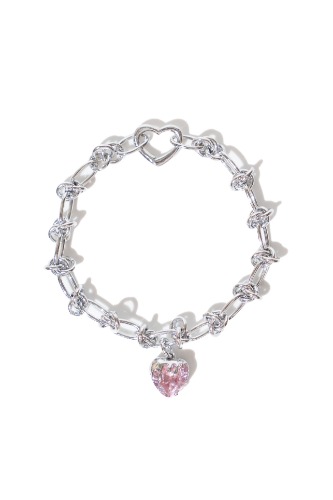 Toxic Necklace in Silver | Pink