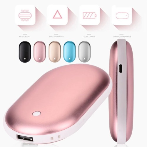 Portable USB Hand Warmer Egg - Rose Gold