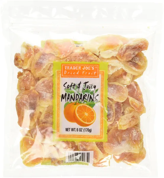 Trader Joe's Dried Fruit Soft & Juicy Mandarins 6 Oz, (Pack of 5) - 6 Ounce (Pack of 5)