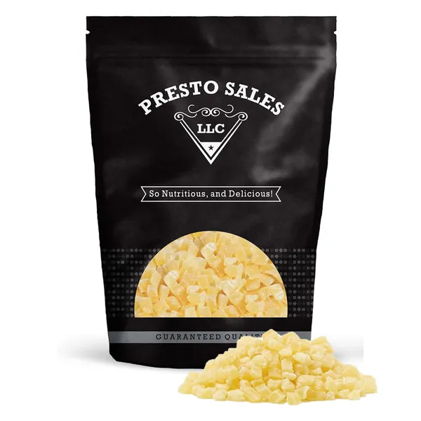 Pineapple Diced, Natural Energy, Flavorful, Party, Snack, Healthy, Fruity, Sweet, Lovable, Packed in a resealable pouch bag of 3 lbs. (48 oz.) by Presto Sales LLC - 