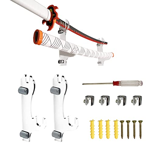 Yayatty Waffenständer Schwert Wandhalterung, Schwertständer, Schwerthaken, Katana Halterung Verstellbarer Schwertständer für Standard Swords, Schwarz - durchsichtig