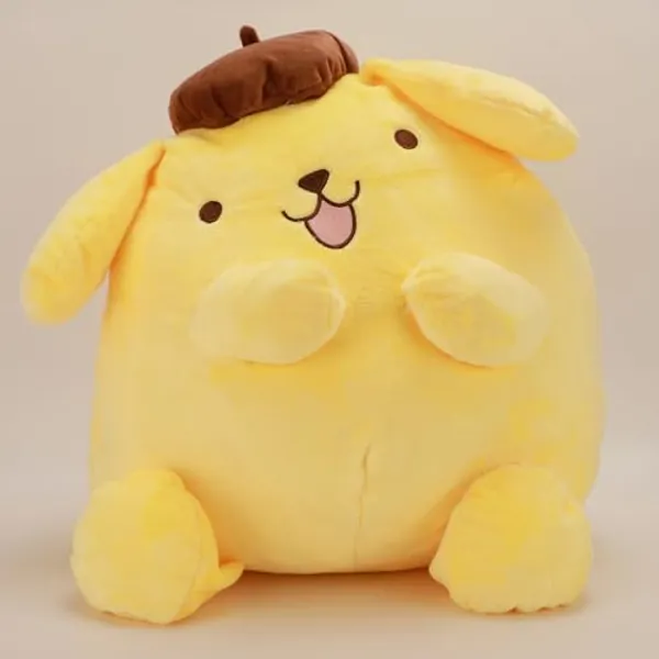 Juju Pompompurin Plush Cute Kawaii Stuff - Kawaii Accessories Pompompurin Stuff - Pompompurin Accessories Cute Accessories - Kawaii Plush Pom Pom Purin Plush - Kawaii Plushies Weird Stuff Plush (Fun)