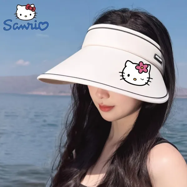 Cartoon Cute Sun Visors Anti-UV Protection Adjustable Brim Hats For Women Outdoor Sports Tennis Golf
