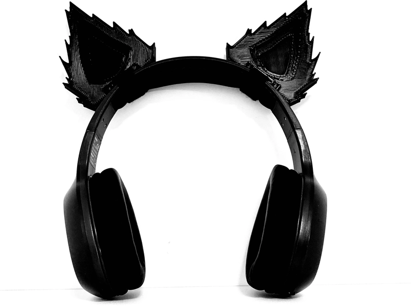 Werewolf / Wolf Ears Headset Attachments & Cosplay Props.  Twitch Streamer Gaming Headset Attachment