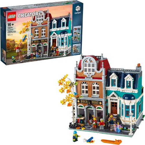 LEGO Creator Expert Bookshop 10270 Modular Building Kit, Big Set and Collectors Toy for Adults, (2,504 Pieces) - Frustration-Free Packaging
