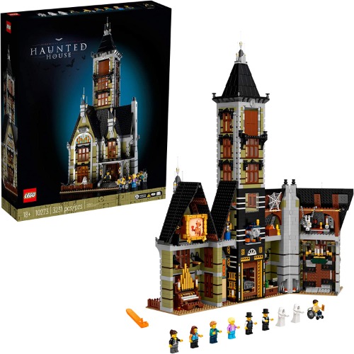 LEGO Icons Haunted House 10273 Powered Up Ready Building Set for Adults, Ghost Collection, Home Décor, DIY Creative Activity, Gift Idea - Frustration-Free Packaging