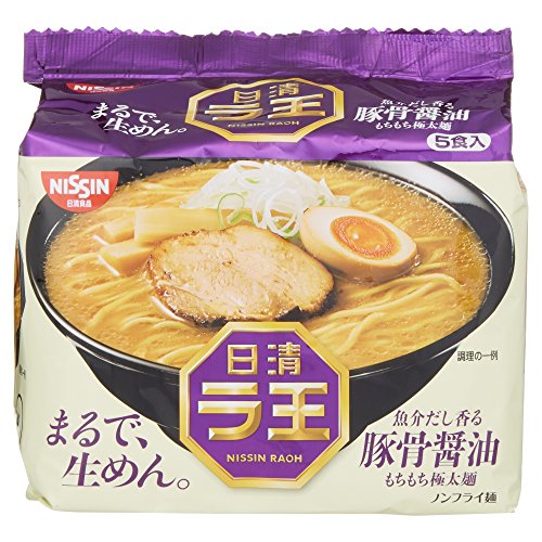 Nissin - Raoh Japanese Instant Ramen Pork Bone Soy Soup Noodles (for 5 Servings)