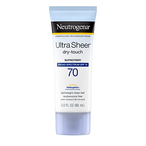 Neutrogena Ultra Sheer Dry-Touch Water Resistant and Non-Greasy Sunscreen Lotion with Broad Spectrum SPF 70, 3 Fl Oz (Pack of 1) - 3 Fl Oz (Pack of 1) - SPF 70