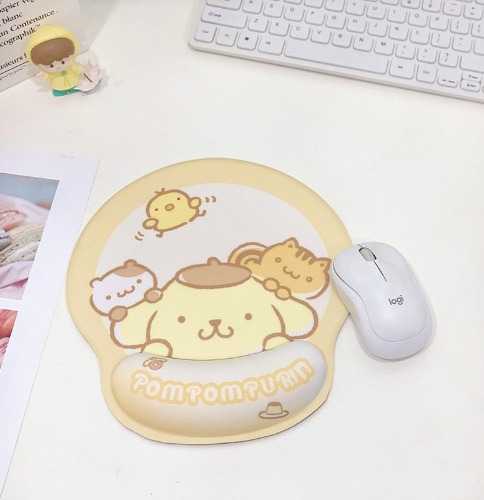 Kawaii Mousepad With Wrist Support - 6 / 25x22cm