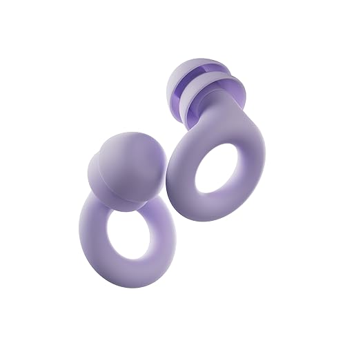 Loop Quiet 2 Plus Ear Plugs with Double Tips – Ultra-Comfy Reusable Earplugs for Sleep, Focus, Travel, Noise Sensitivity | Flexible Protection | 24 dB (SNR) Noise Reduction + 3 dB with Double Tips - Violet