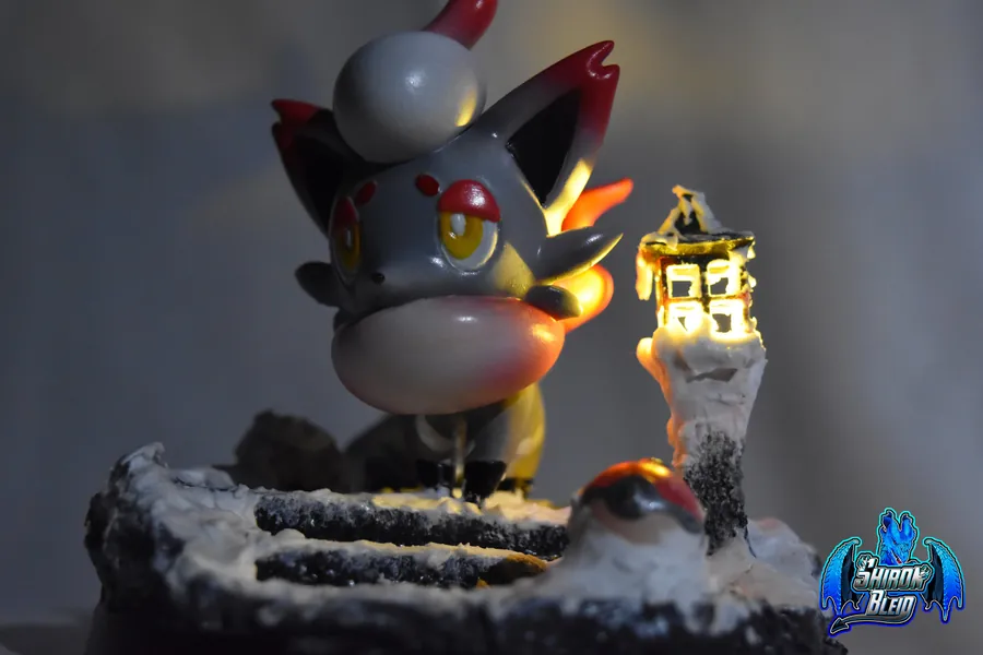 Figure - Hisuian Zorua - diorama - Legends Arceus