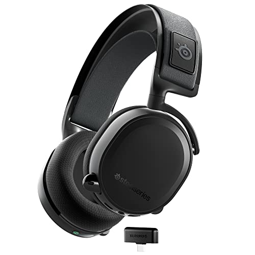 SteelSeries Arctis 7+ Wireless Gaming Headset – Lossless 2.4 GHz – 30 Hour Battery Life – USB-C – 7.1 Surround – For PC, PS5, PS4, Mac, Android and Switch - Black - Black - Arctis 7+