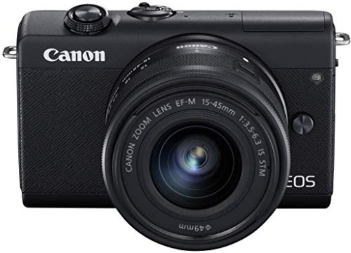 Canon EOS M200 Compact Mirrorless Digital Vlogging Camera with EF-M 15-45mm lens, Vertical 4K Video Support, 3.0-inch Touch Panel LCD, Built-in Wi-Fi, and Bluetooth Technology, Black - Black