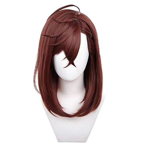 Momo Ayase Cosplay Wig Medium Length Brown Straight Hair Accessory Adult Unisex for Party Halloween Christmas