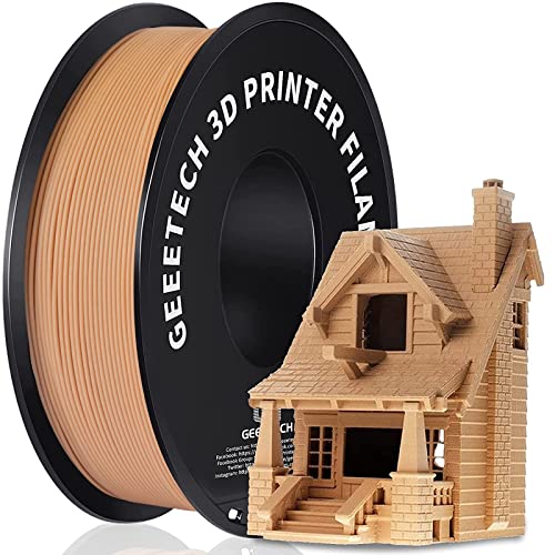 GEEETECH Filament PLA 1.75mm for 3D Drucker 1kg Spool, Holz - Wooden