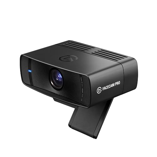 Elgato Facecam Pro, Ultra-HD-Webcam (4K60) für Livestreams, Gaming, Videokonferenzen, Sony-Sensor, fortgeschrittene Lichtkorrektur, bedienbar wie eine DSLR, Weitwinkel, für OBS, Teams, Zoom, PC/Mac - Facecam Pro - Webcam